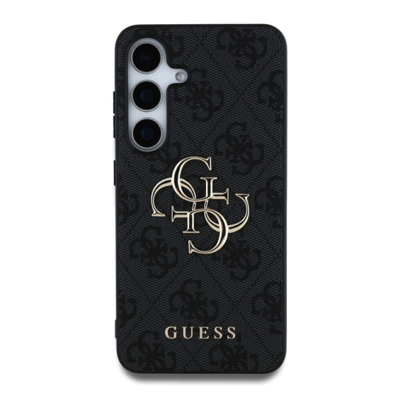 Гръб Guess за Samsung Galaxy S25 Plus ,PU, 4G Metal Logo Case, Черен