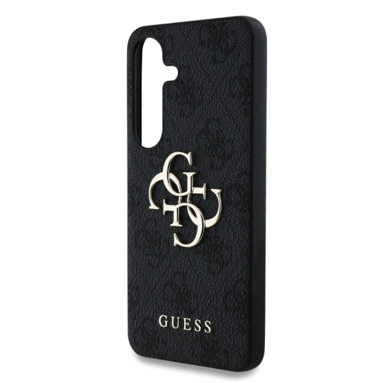 Гръб Guess за Samsung Galaxy S25 Plus ,PU, 4G Metal Logo Case, Черен
