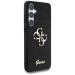 Гръб Guess за Samsung Galaxy S25, PU, Fixed Glitter 4G Metal Logo Case, Черен