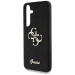 Гръб Guess за Samsung Galaxy S25, PU, Fixed Glitter 4G Metal Logo Case, Черен