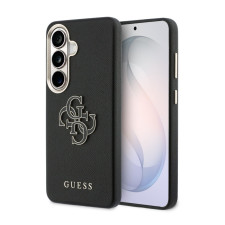 Гръб Guess за Samsung Galaxy S26 Plus, PU, 4G Resin, Metal Logo - Черен