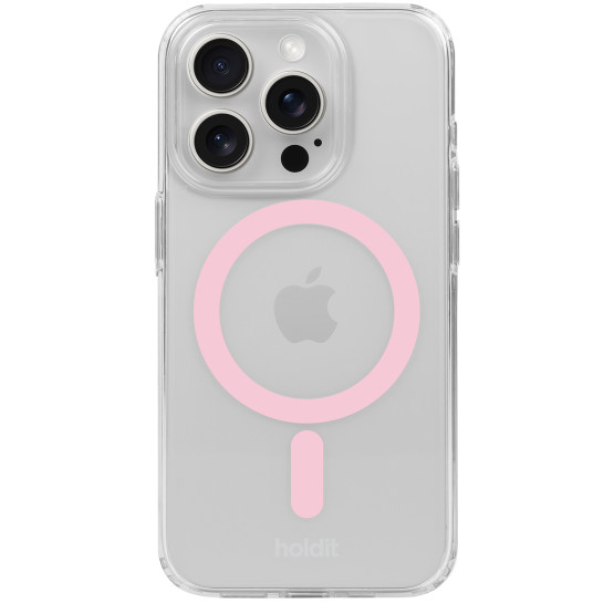 Гръб Holdit за iPhone 15 Pro, MagSafe Case, Розов