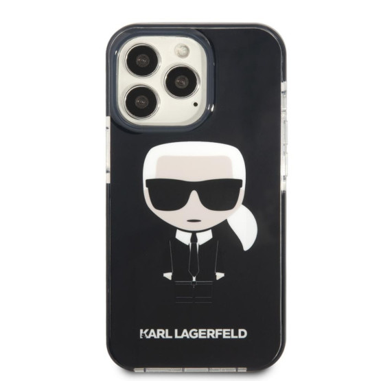 Гръб Karl Lagerfeld TPE Full Body Ikonik Case за iPhone 13 Pro Max - Черен