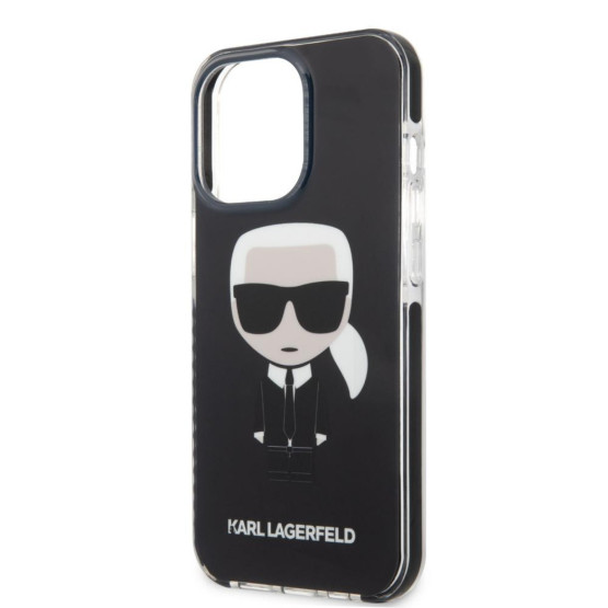 Гръб Karl Lagerfeld TPE Full Body Ikonik Case за iPhone 13 Pro Max - Черен