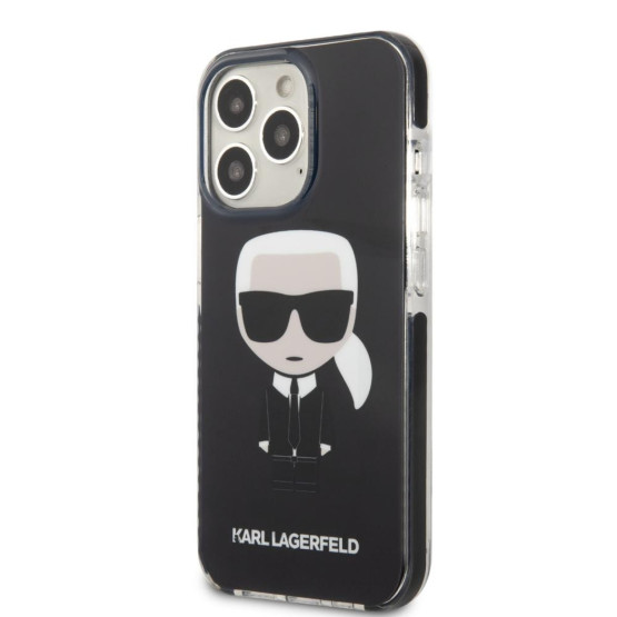 Гръб Karl Lagerfeld TPE Full Body Ikonik Case за iPhone 13 Pro Max - Черен