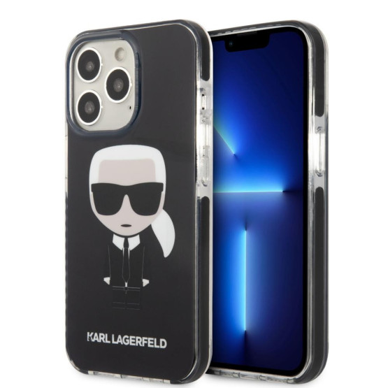 Гръб Karl Lagerfeld TPE Full Body Ikonik Case за iPhone 13 Pro Max - Черен