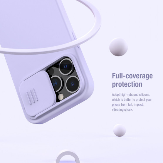 Гръб Nillkin CamShield Silky Silicone Case за Apple iPhone 13 Pro - Лилав
