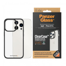 Гръб PanzerGlass за Apple iPhone 15 Pro Clearcase with D3O - Черна рамка