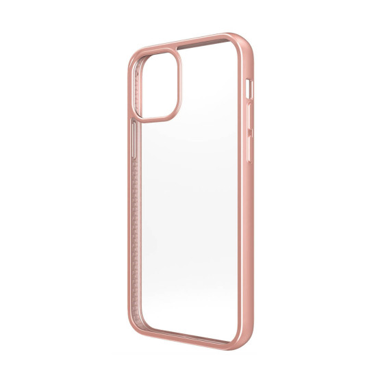 Гръб PanzerGlass за IPhone 12 Pro Max, ClearCase - Rose Gold рамка