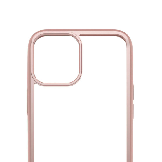 Гръб PanzerGlass за IPhone 12 Pro Max, ClearCase - Rose Gold рамка