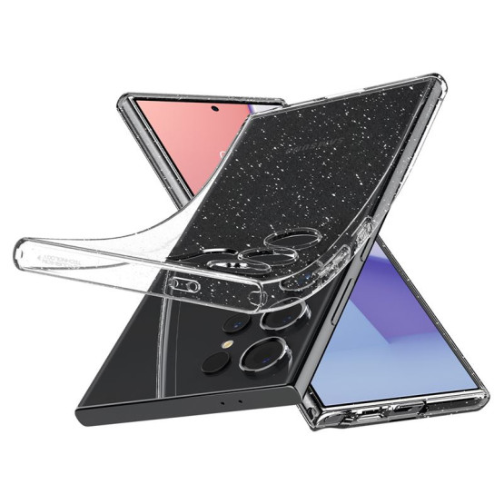 Гръб Spigen Liquid Crystal Glitter за Samsung Galaxy S24 Ultra - Прозрачен