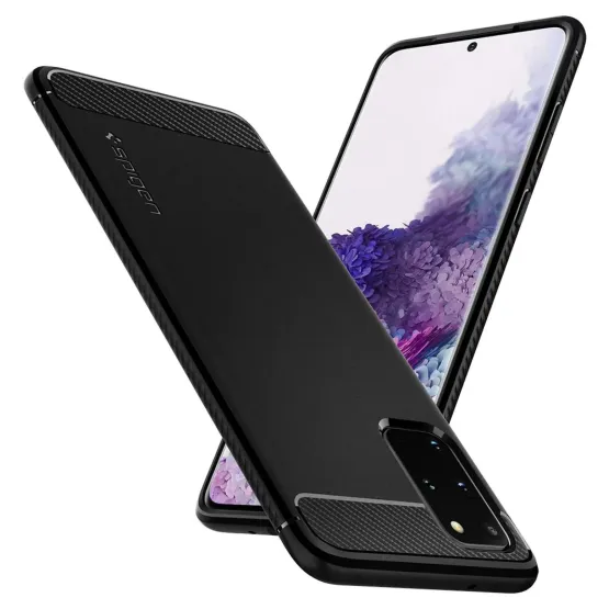 Гръб SPIGEN Rugged Armor за SAMSUNG S20 PLUS - Черен