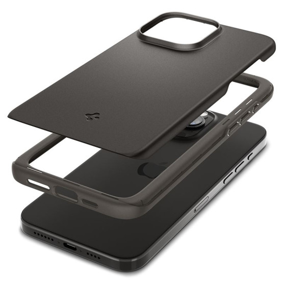 Гръб Spigen Thin Fit за iPhone 15 Pro Max - Тъмно сив