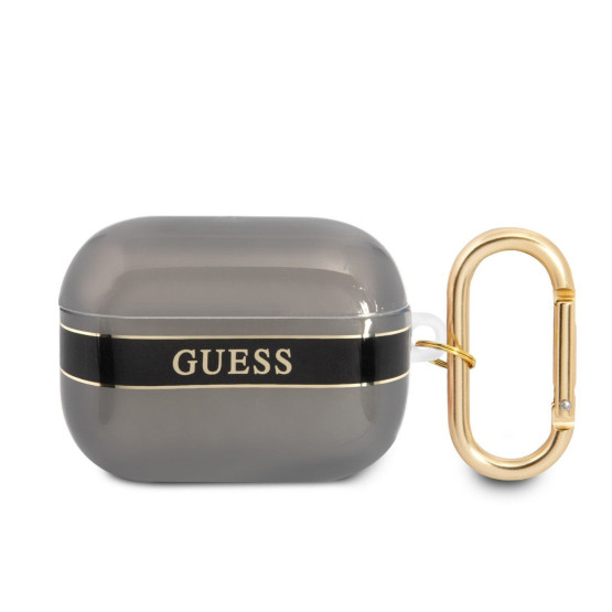 Калъф Guess TPU Printed Stripe Case for Airpods Pro - Черен