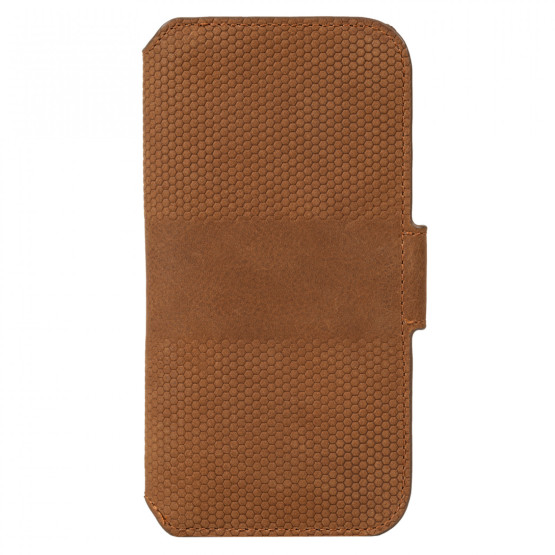 Калъф Krusell Leather Wallet за Iphone 13 mini - Cognac