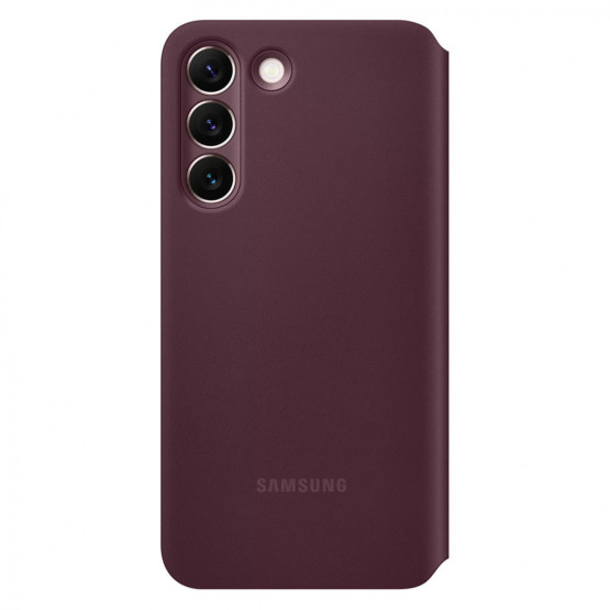 Калъф Samsung Clear View Cover за Galaxy S22 Plus - Бордо, EF-ZS906CEE
