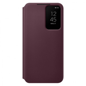 Калъф Samsung Clear View Cover за Galaxy S22 Plus - Бордо, EF-ZS906CEE