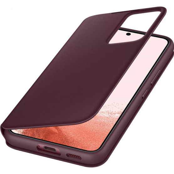 Калъф Samsung Clear View Cover за Galaxy S22 Plus - Бордо, EF-ZS906CEE
