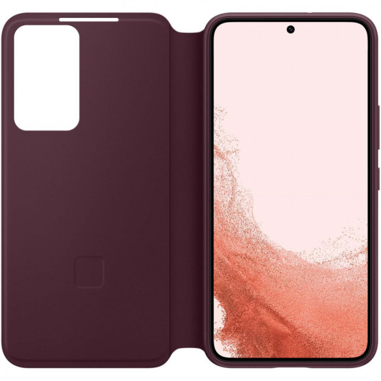 Калъф Samsung Clear View Cover за Galaxy S22 Plus - Бордо, EF-ZS906CEE