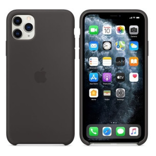 Оригинален Гръб Apple Silicone Cover за iPhone 11 Pro Max - Черен, MX002ZM/A