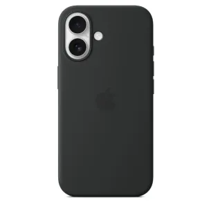 Оригинален Гръб Apple за Apple iPhone 16, Silicone Case with MagSafe- Черен, MYY13ZM/A
