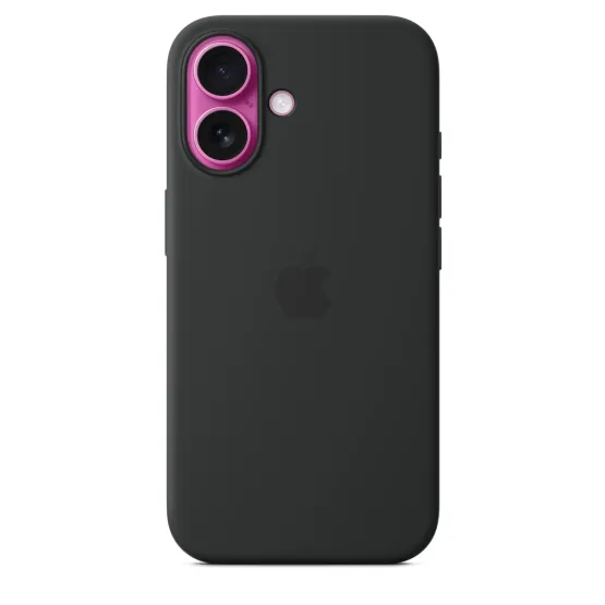 Оригинален Гръб Apple за Apple iPhone 16, Silicone Case with MagSafe- Черен, MYY13ZM/A