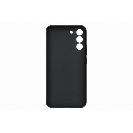 Оригинален гръб Samsung Leather Cover за Galaxy S22 Plus - Черен, EF-VS906LBE