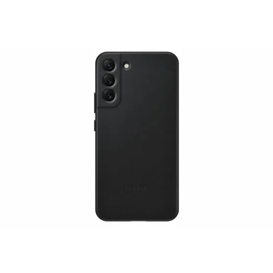 Оригинален гръб Samsung Leather Cover за Galaxy S22 Plus - Черен, EF-VS906LBE