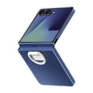 Оригинален гръб Samsung Ring Clear Cover за Galaxy Z Flip 7 - Прозрачен, EF-QF766CTE