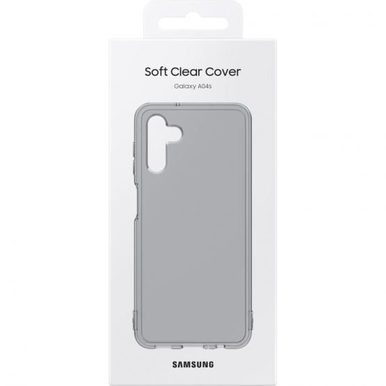 Оригинален гръб Samsung Soft Clear Cover за Galaxy A04s - Черен, EF-QA047TBE