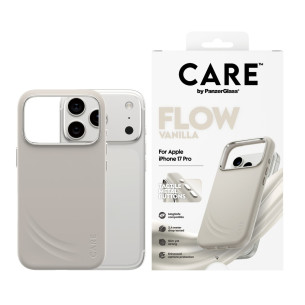Гръб Care by PanzerGlass за iPhone 17 Pro, Flow Vanilla