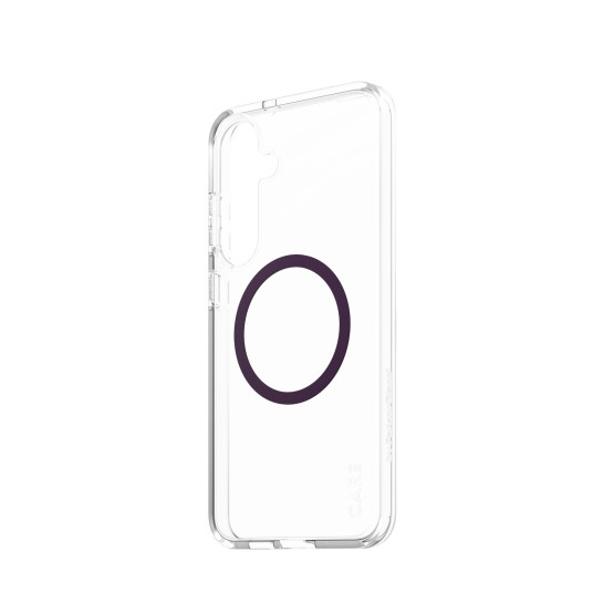 Гръб Care by PanzerGlass за Samsung Galaxy S25 Plus, Flagship Case, Прозрачен, Urban Combat, QI Compatible, Plum Purple