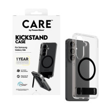 Гръб CARE by PanzerGlass за Samsung Galaxy S26, Urban Explorer Case w. Black Kickstand and Qi - Прозрачен