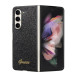 Гръб Guess PC/TPU Glitter Flakes Metal Logo Case за Samsung Galaxy Z Fold 5 - Черен