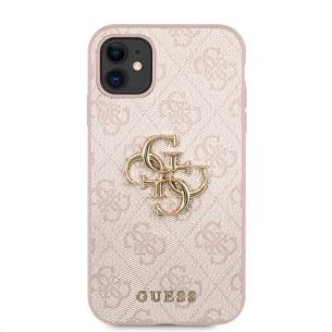 Гръб Guess PU 4G Metal Logo Case за iPhone 11 - Розов