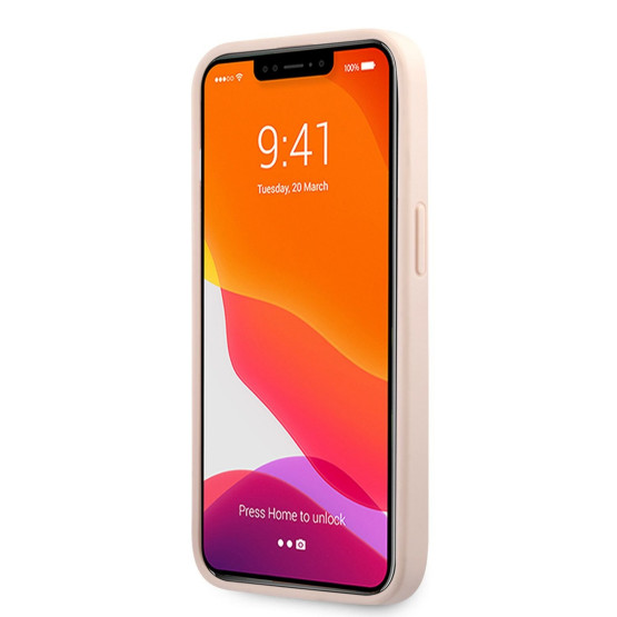 Гръб Guess PU 4G Metal Logo Case за iPhone 13 Pro - Розов