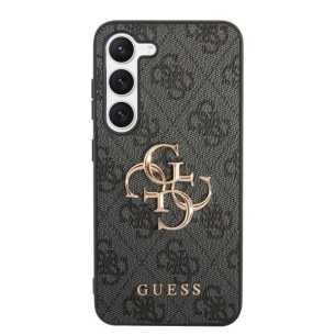 Гръб Guess PU 4G Metal Logo Case за Samsung Galaxy S23 - Сив