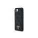 Гръб Guess за iPhone 16E, PU, 4G Strass, Triangle Metal Logo, Черен