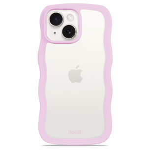 Гръб Holdit Wavy Case iPhone за 15/14/13 - Лилава рамка
