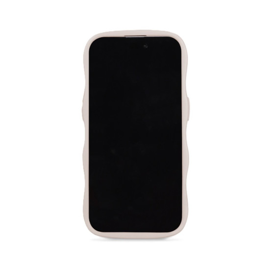 Гръб Holdit Wavy Case за iPhone 15 Pro - Light Beige/Mirror