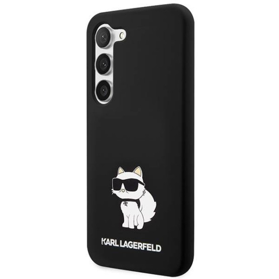Гръб Karl Lagerfeld Liquid Silicone Choupette NFT Case за Samsung Galaxy S23 - Черен