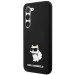 Гръб Karl Lagerfeld Liquid Silicone Choupette NFT Case за Samsung Galaxy S23 - Черен