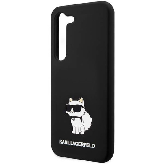 Гръб Karl Lagerfeld Liquid Silicone Choupette NFT Case за Samsung Galaxy S23 - Черен