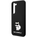 Гръб Karl Lagerfeld Liquid Silicone Choupette NFT Case за Samsung Galaxy S23 - Черен