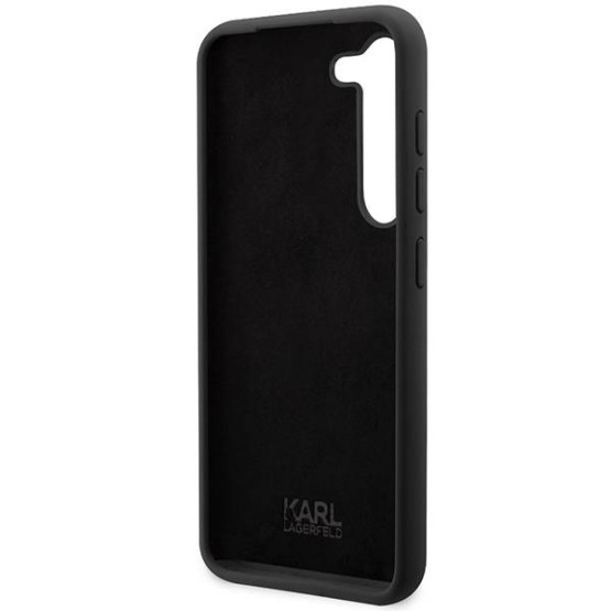 Гръб Karl Lagerfeld Liquid Silicone Choupette NFT Case за Samsung Galaxy S23 - Черен