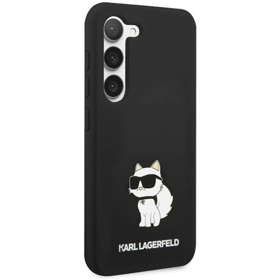 Гръб Karl Lagerfeld Liquid Silicone Choupette NFT Case за Samsung Galaxy S23 - Черен