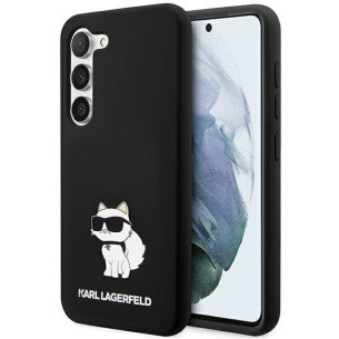Гръб Karl Lagerfeld Liquid Silicone Choupette NFT Case за Samsung Galaxy S23 - Черен