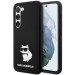 Гръб Karl Lagerfeld Liquid Silicone Choupette NFT Case за Samsung Galaxy S23 - Черен