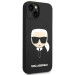 Гръб Karl Lagerfeld Liquid Silicone Гръб Karl Head Case за iPhone 14 - Черен