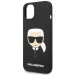 Гръб Karl Lagerfeld Liquid Silicone Гръб Karl Head Case за iPhone 14 - Черен